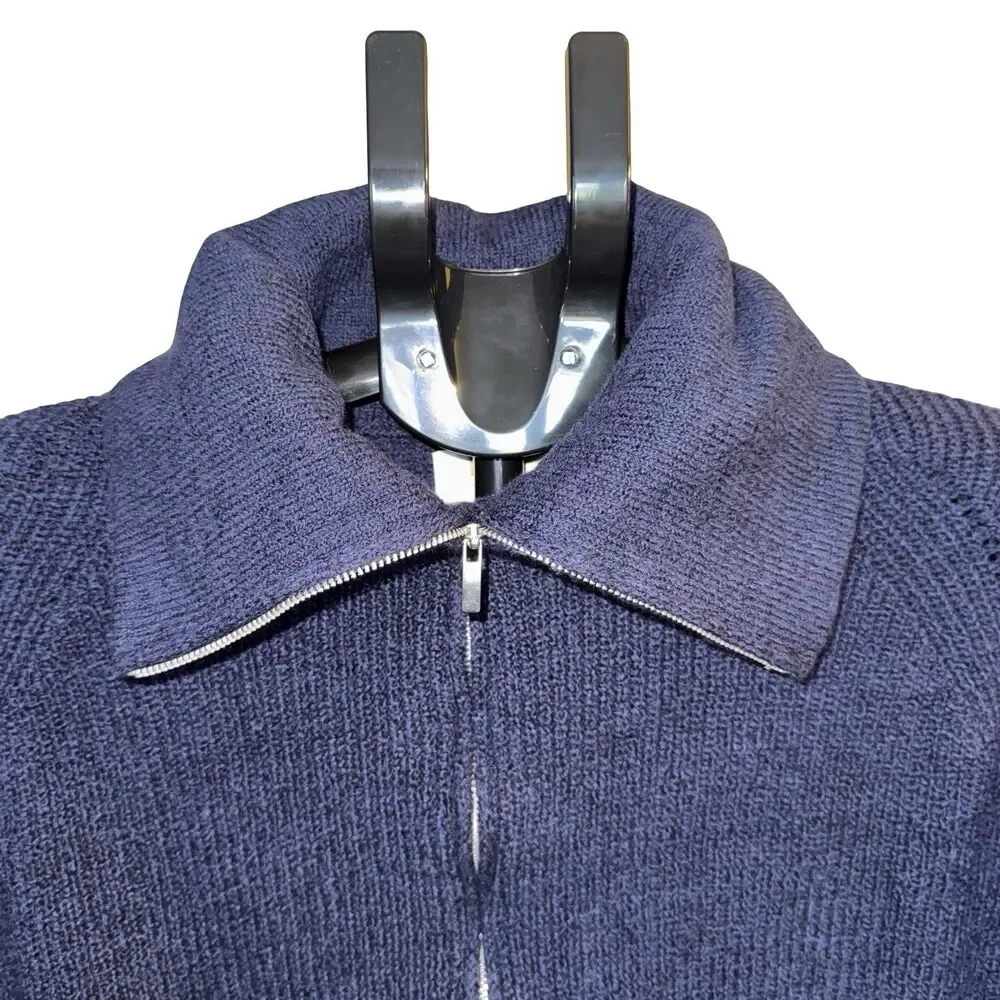 Maeve Navy Blue Sweater Vest Turtleneck Size XL Nautical Preppy‎ Classic